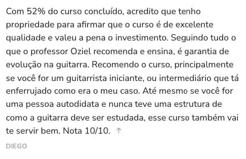 Depoimento de aluno 1